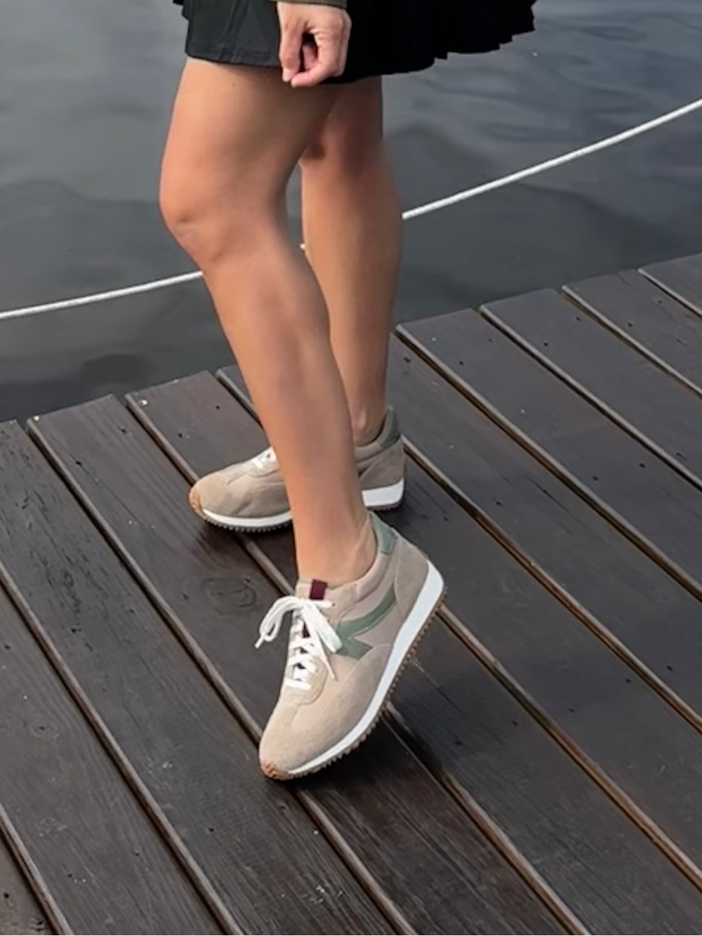 Taupe and Olive Casual Sneakers